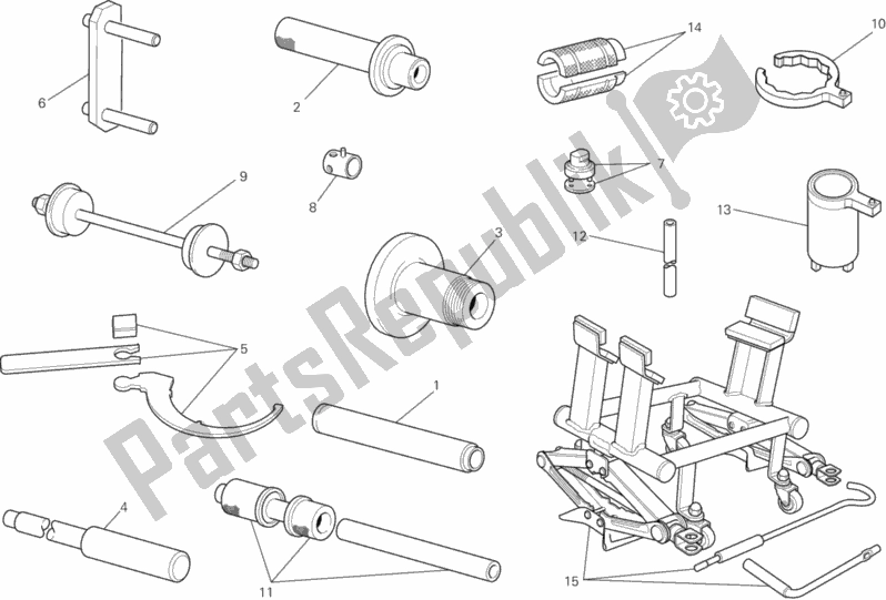 All parts for the Workshop Service Tools, Frame of the Ducati Multistrada 1200 USA 2012